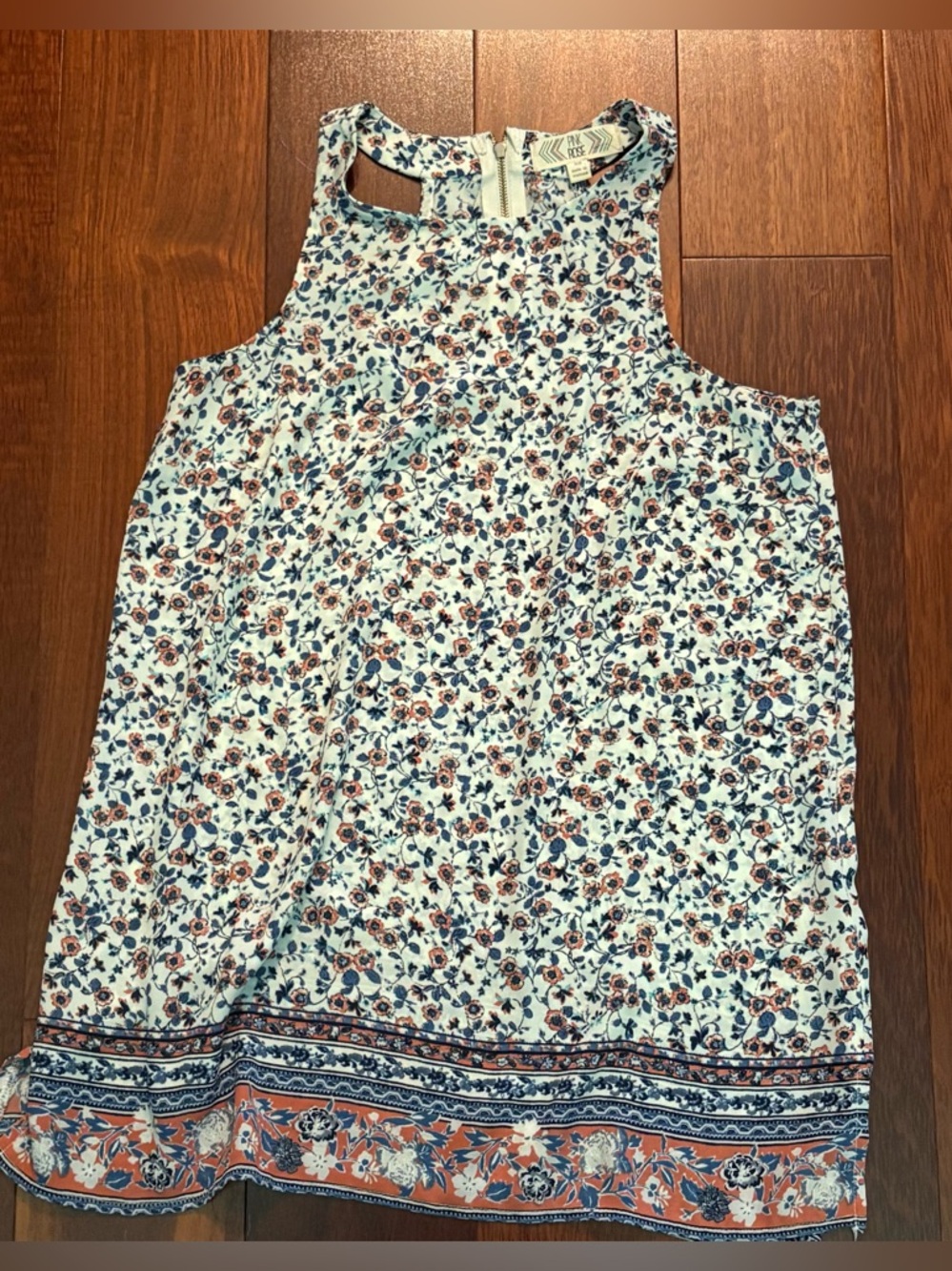 Pink Rose multicoloured floral tank top Size XS #floral #boho #festival